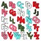 52 Pieces Iron On Letters for Clothing, 2 Sets A-Z Chenille Letter Patches for Jackets & Denim, 5 Colors (1 Inch)
